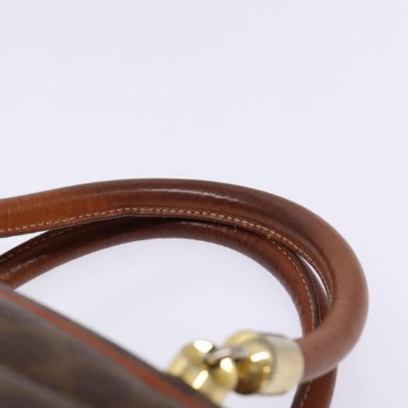 CELINE Macadam Canvas Hand Bag Pvc Leather Brown Gold - Picture 8 of 13